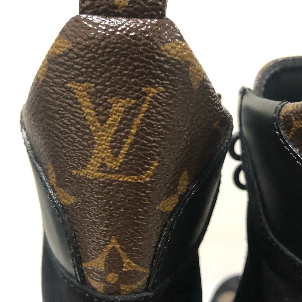 Authentic Louis Vuitton Laureate Leather Moto Combat Military Boots Booties 38 - Picture 9 of 15